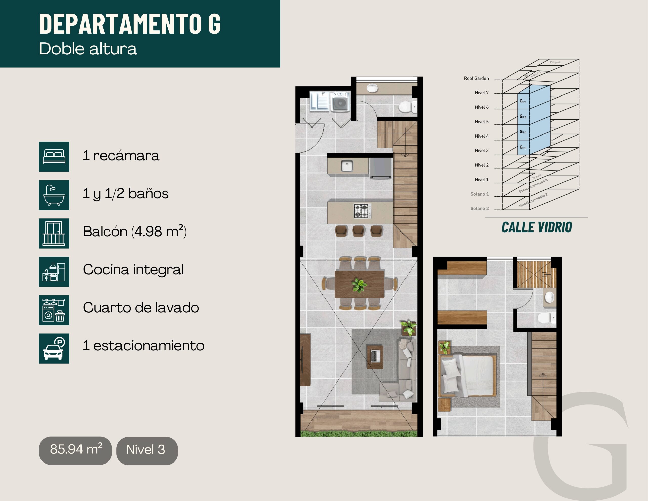 Modelo G Vidrio Hábitat